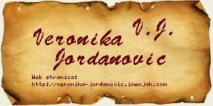 Veronika Jordanović vizit kartica